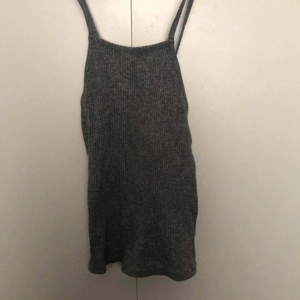 Grey crisscross tank top